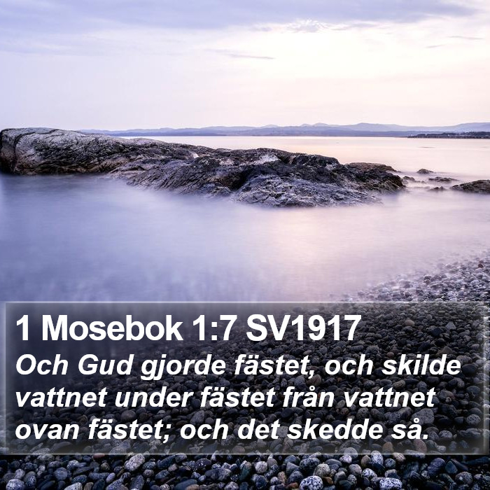 1 Mosebok 1:7 SV1917 Bible Study