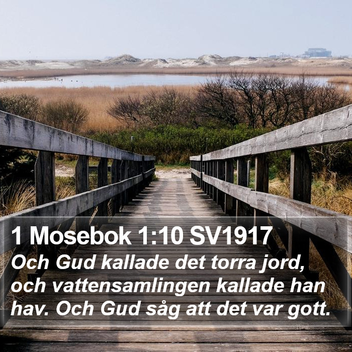 1 Mosebok 1:10 SV1917 Bible Study