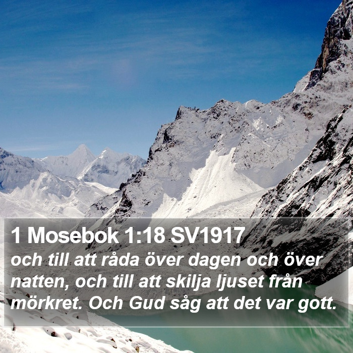 1 Mosebok 1:18 SV1917 Bible Study