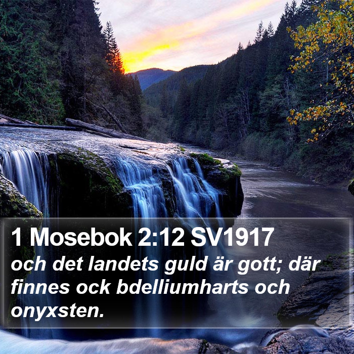 1 Mosebok 2:12 SV1917 Bible Study