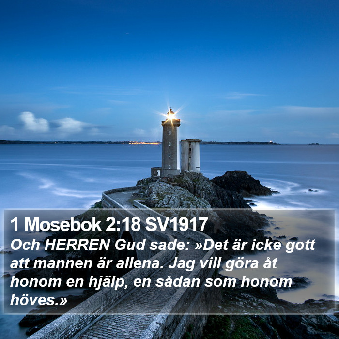 1 Mosebok 2:18 SV1917 Bible Study