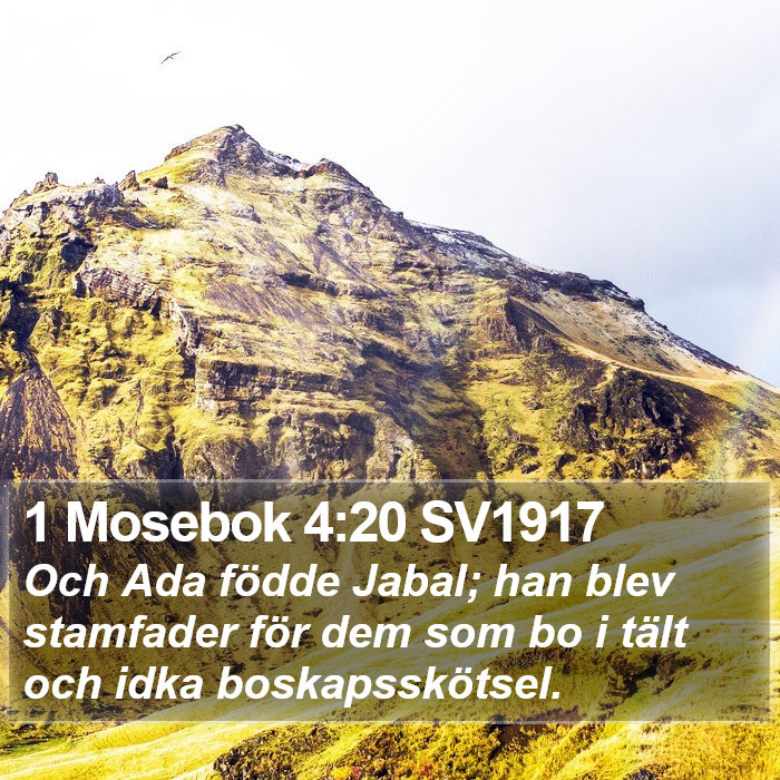 1 Mosebok 4:20 SV1917 Bible Study