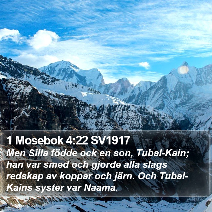 1 Mosebok 4:22 SV1917 Bible Study