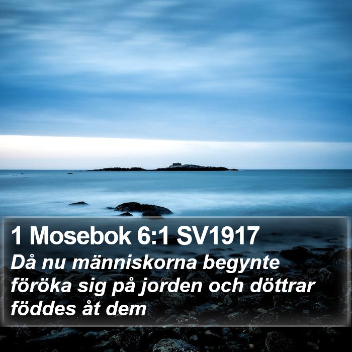 1 Mosebok 6:1 SV1917 Bible Study