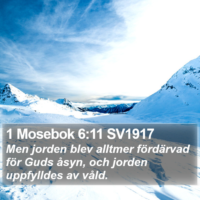 1 Mosebok 6:11 SV1917 Bible Study