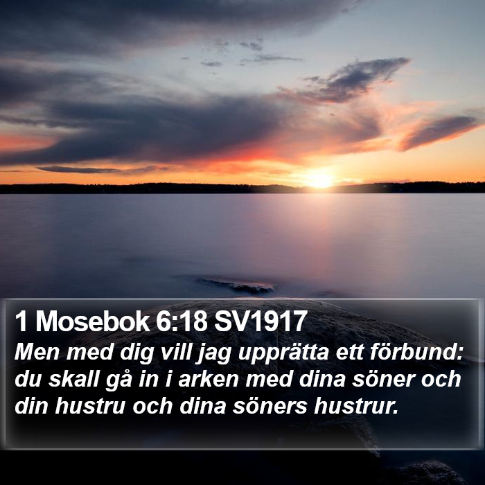 1 Mosebok 6:18 SV1917 Bible Study