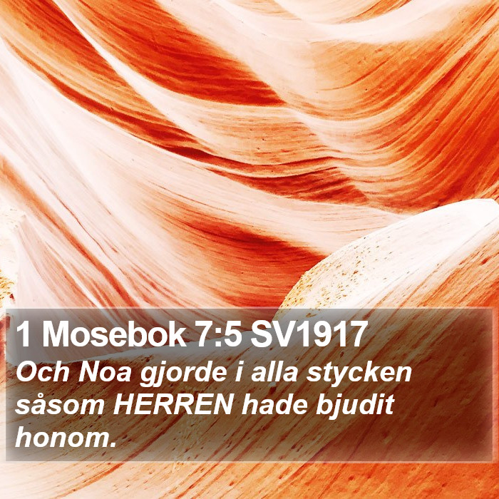 1 Mosebok 7:5 SV1917 Bible Study