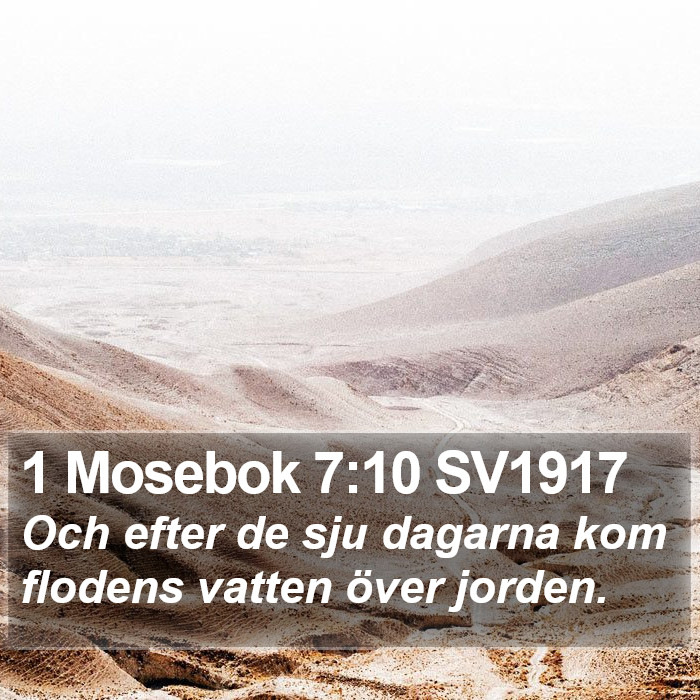 1 Mosebok 7:10 SV1917 Bible Study