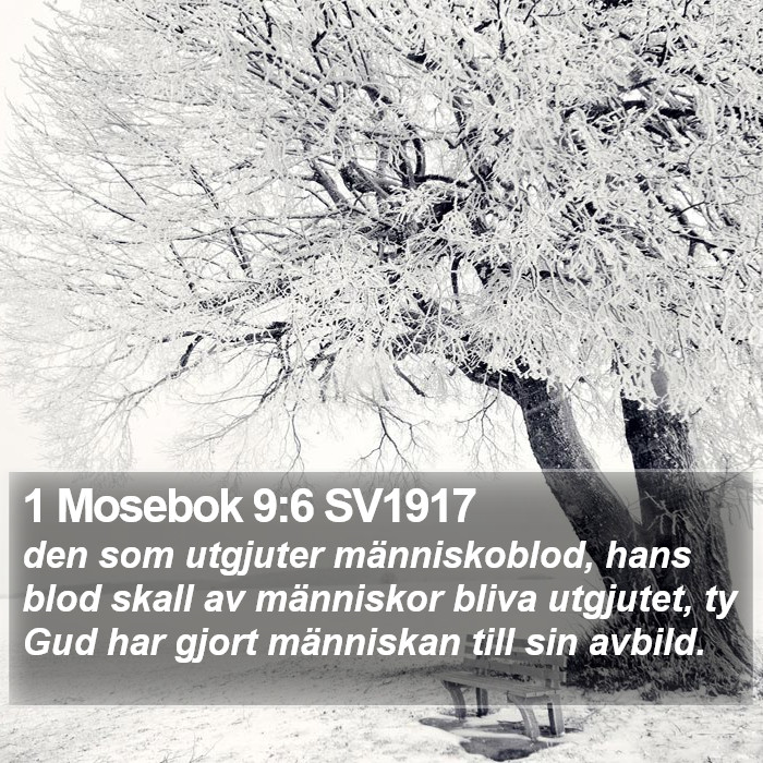 1 Mosebok 9:6 SV1917 Bible Study