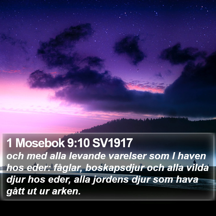 1 Mosebok 9:10 SV1917 Bible Study