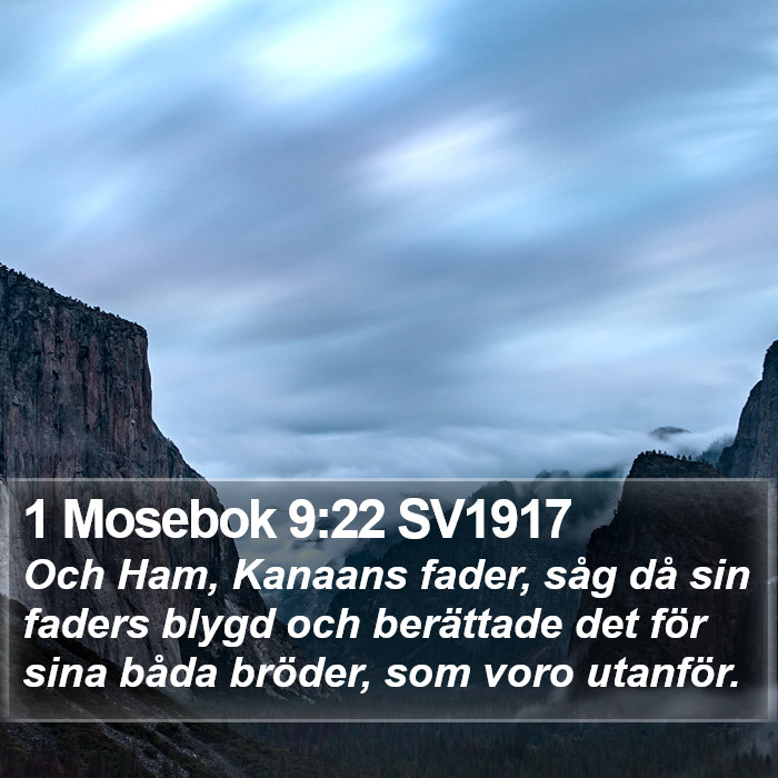 1 Mosebok 9:22 SV1917 Bible Study