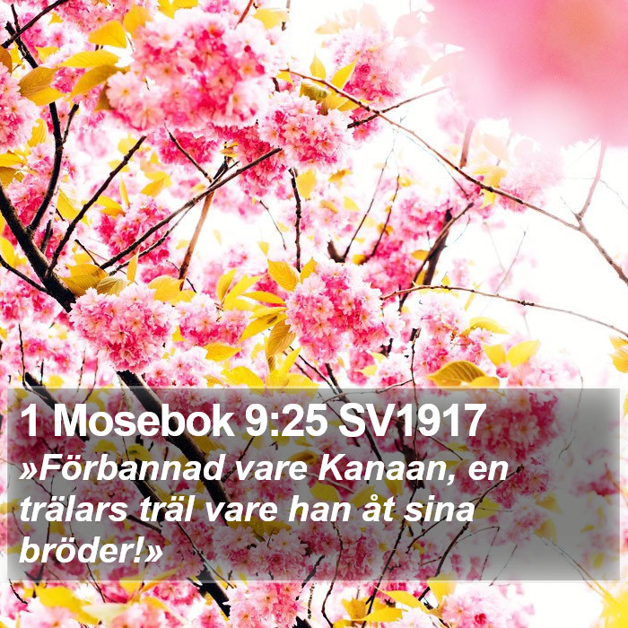 1 Mosebok 9:25 SV1917 Bible Study