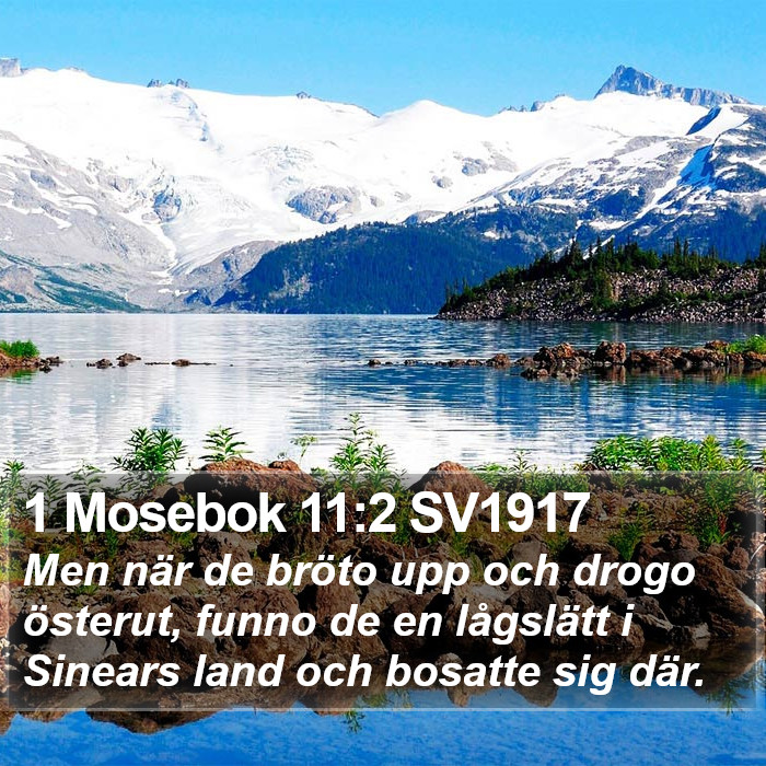 1 Mosebok 11:2 SV1917 Bible Study