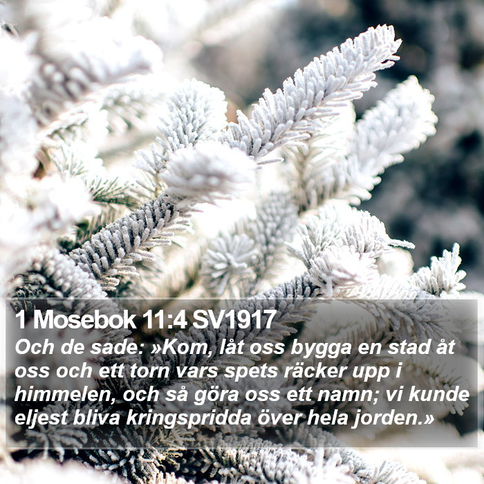 1 Mosebok 11:4 SV1917 Bible Study