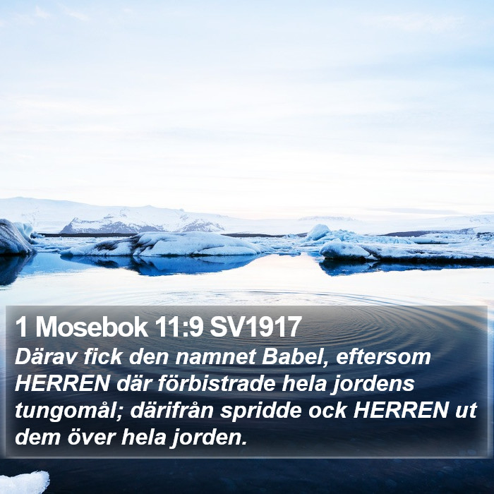 1 Mosebok 11:9 SV1917 Bible Study