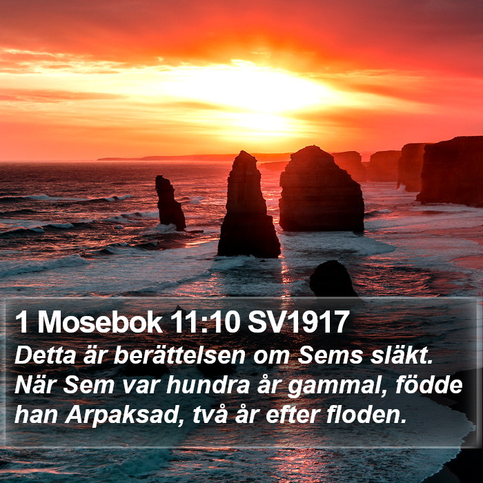 1 Mosebok 11:10 SV1917 Bible Study