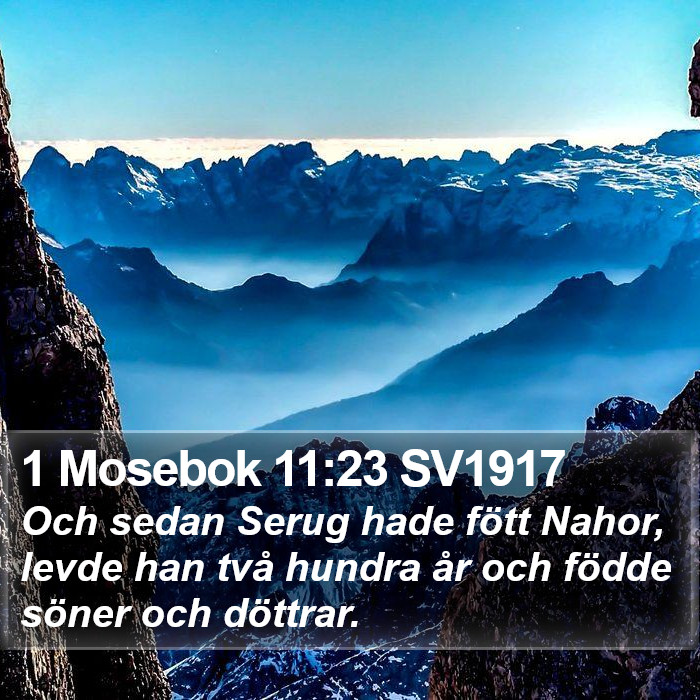 1 Mosebok 11:23 SV1917 Bible Study
