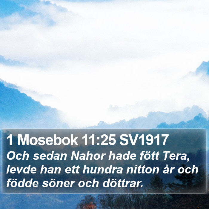 1 Mosebok 11:25 SV1917 Bible Study
