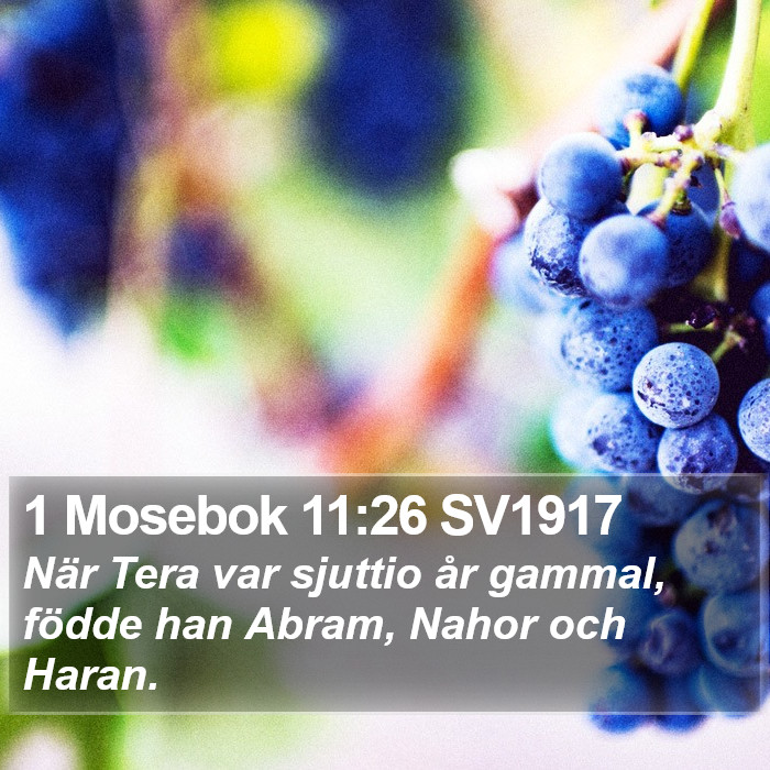 1 Mosebok 11:26 SV1917 Bible Study