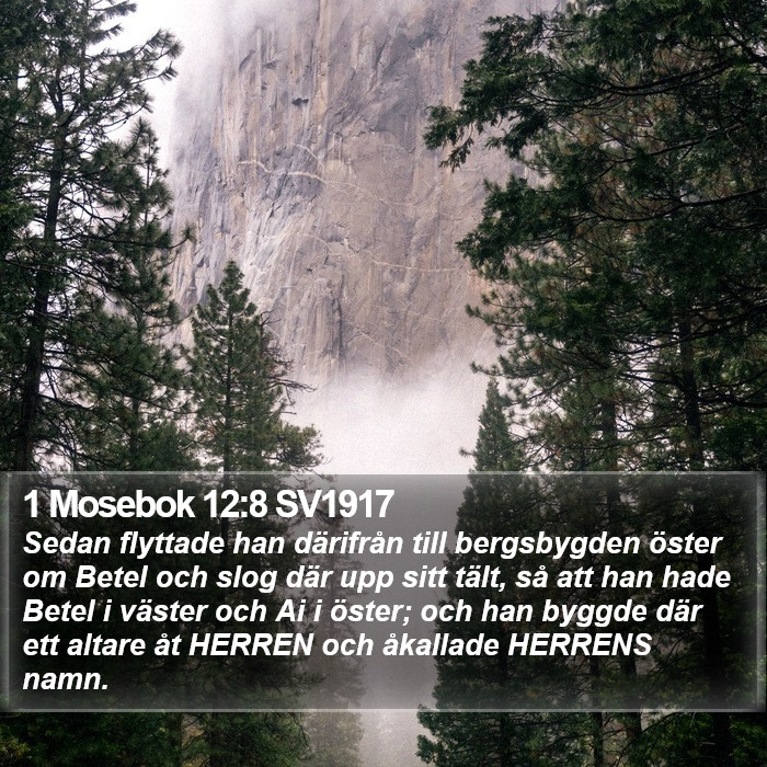 1 Mosebok 12:8 SV1917 Bible Study