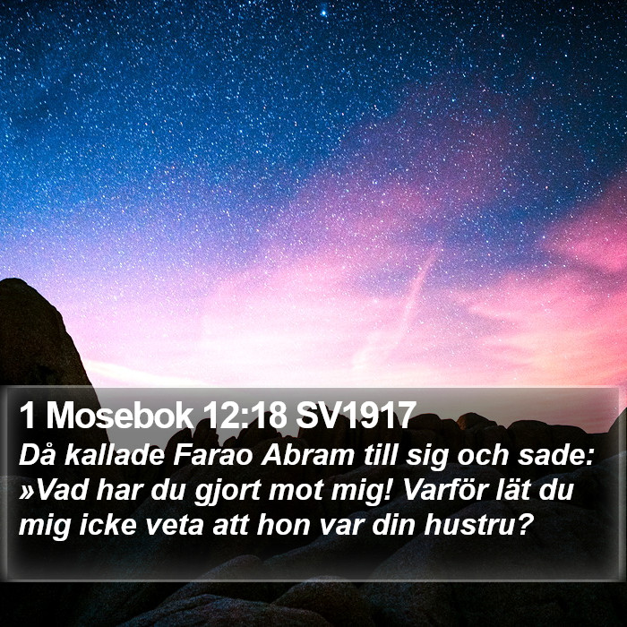 1 Mosebok 12:18 SV1917 Bible Study