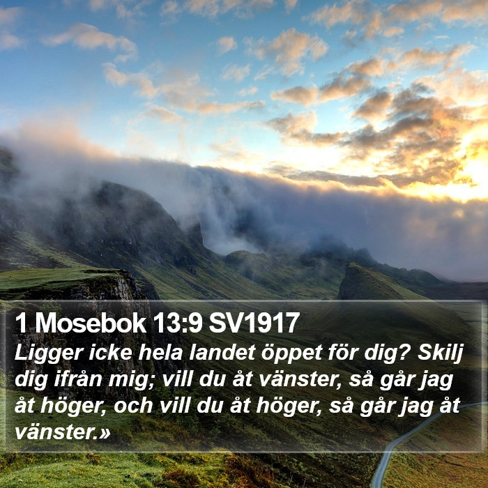 1 Mosebok 13:9 SV1917 Bible Study