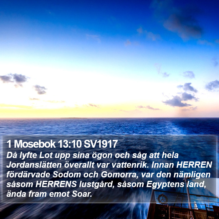 1 Mosebok 13:10 SV1917 Bible Study
