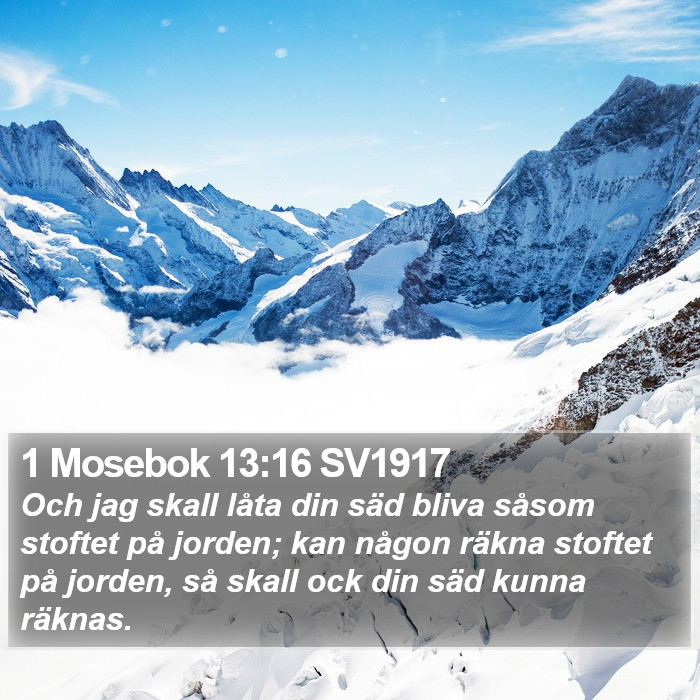 1 Mosebok 13:16 SV1917 Bible Study