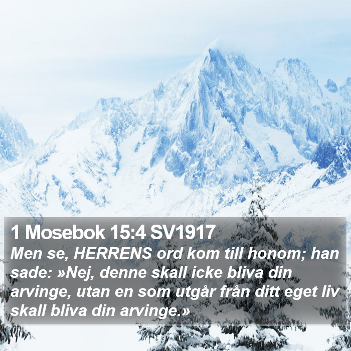 1 Mosebok 15:4 SV1917 Bible Study