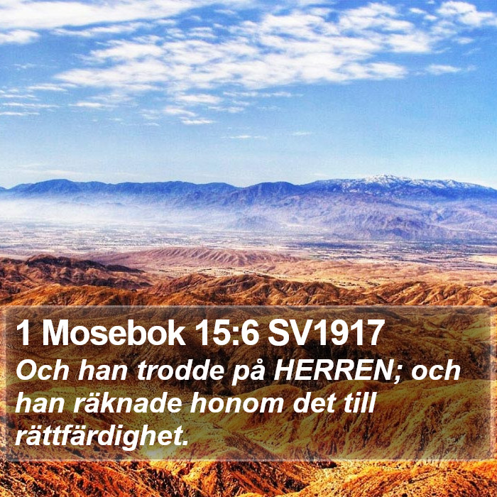 1 Mosebok 15:6 SV1917 Bible Study
