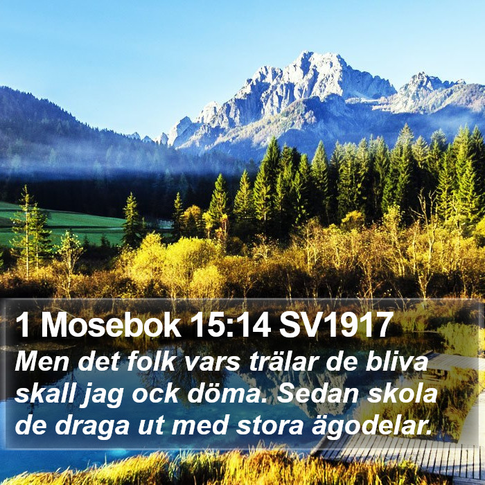 1 Mosebok 15:14 SV1917 Bible Study