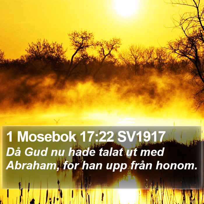 1 Mosebok 17:22 SV1917 Bible Study