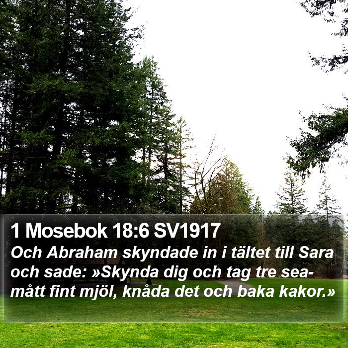 1 Mosebok 18:6 SV1917 Bible Study