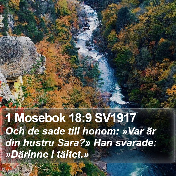 1 Mosebok 18:9 SV1917 Bible Study