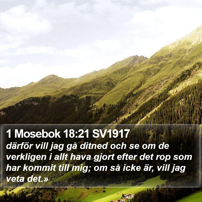 1 Mosebok 18:21 SV1917 Bible Study