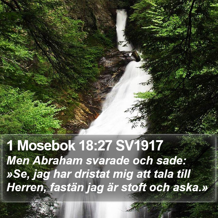 1 Mosebok 18:27 SV1917 Bible Study