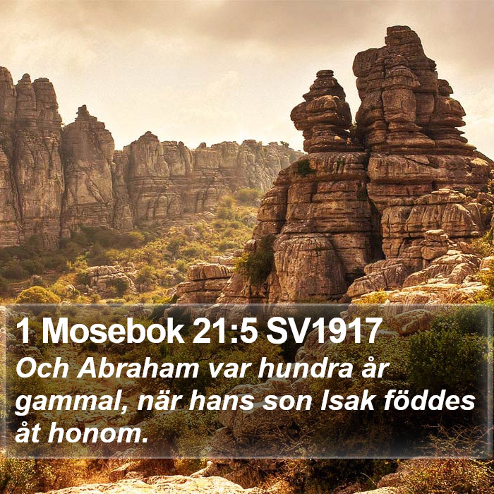 1 Mosebok 21:5 SV1917 Bible Study