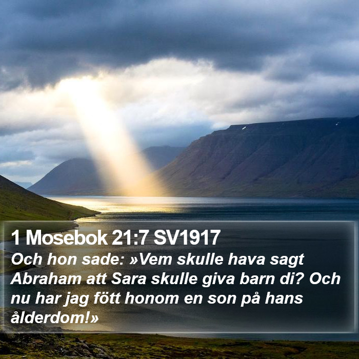 1 Mosebok 21:7 SV1917 Bible Study