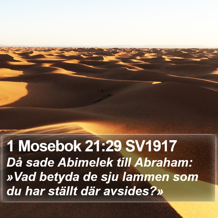 1 Mosebok 21:29 SV1917 Bible Study
