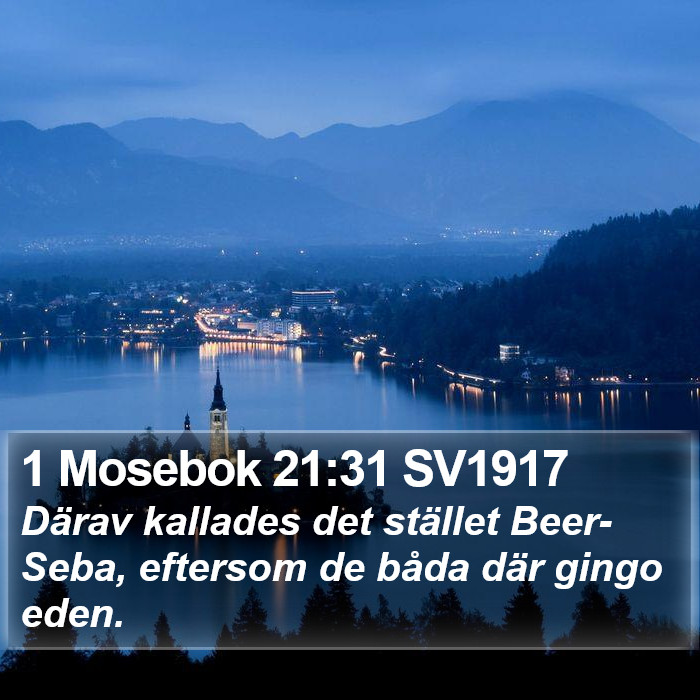 1 Mosebok 21:31 SV1917 Bible Study