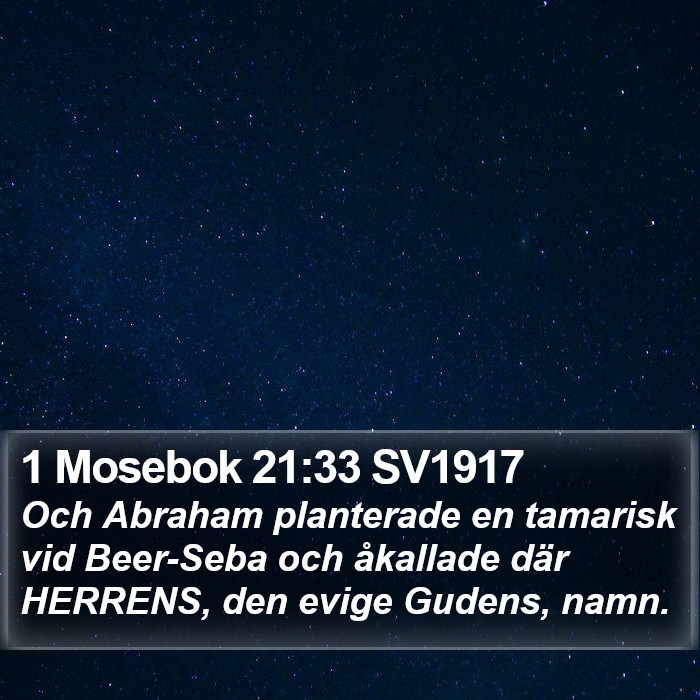 1 Mosebok 21:33 SV1917 Bible Study