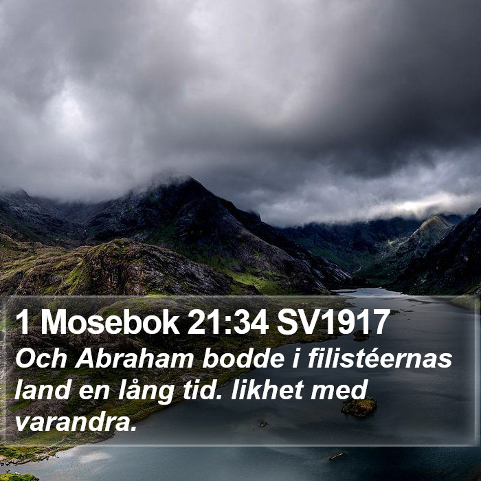 1 Mosebok 21:34 SV1917 Bible Study