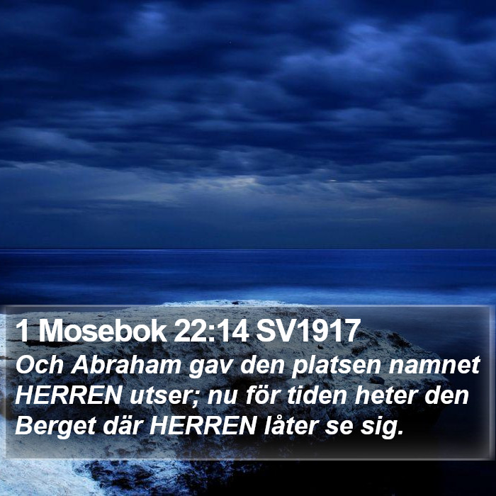 1 Mosebok 22:14 SV1917 Bible Study