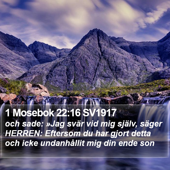 1 Mosebok 22:16 SV1917 Bible Study