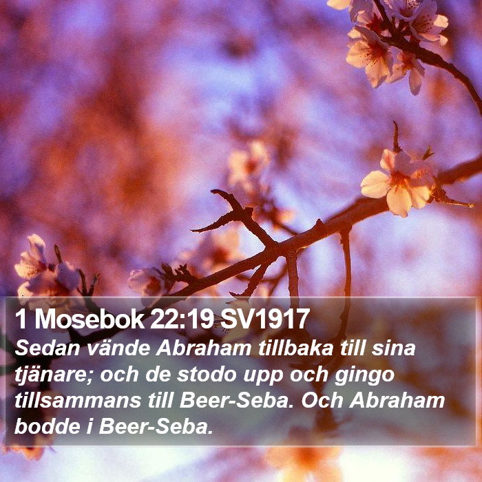 1 Mosebok 22:19 SV1917 Bible Study