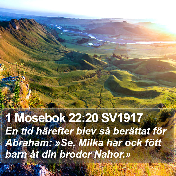 1 Mosebok 22:20 SV1917 Bible Study