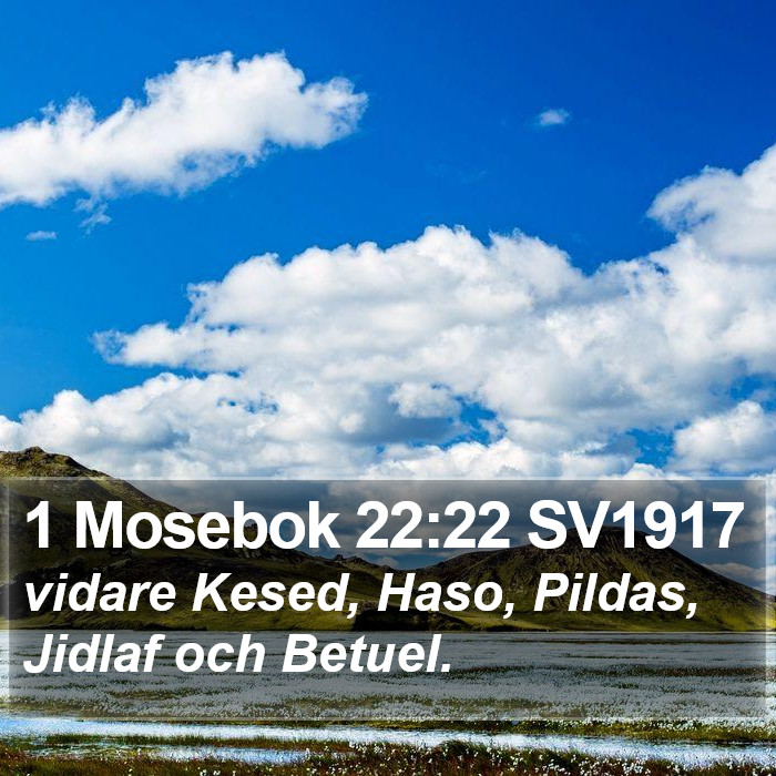 1 Mosebok 22:22 SV1917 Bible Study