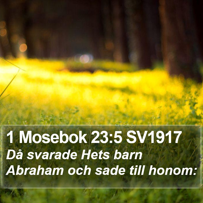 1 Mosebok 23:5 SV1917 Bible Study