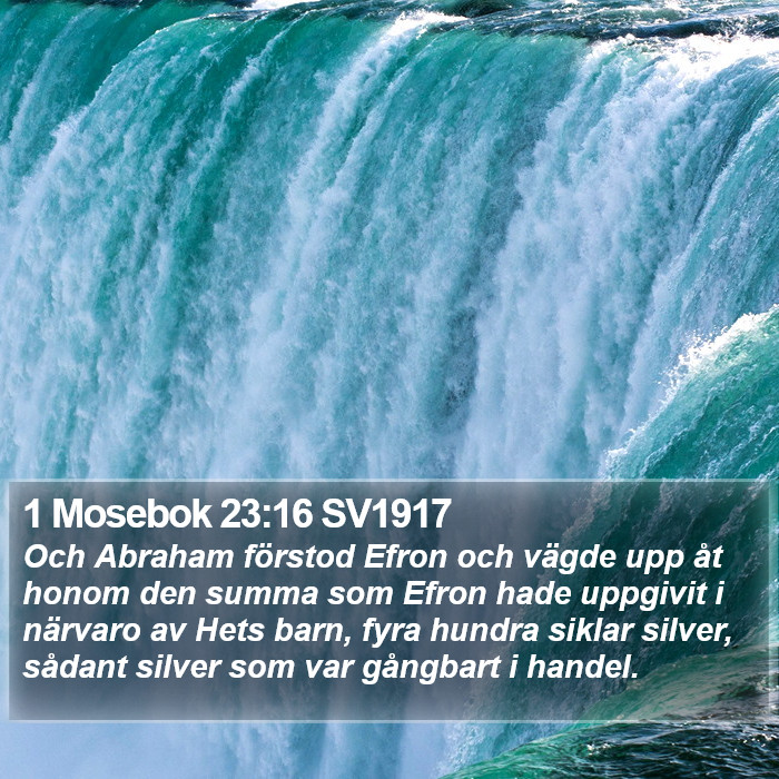 1 Mosebok 23:16 SV1917 Bible Study