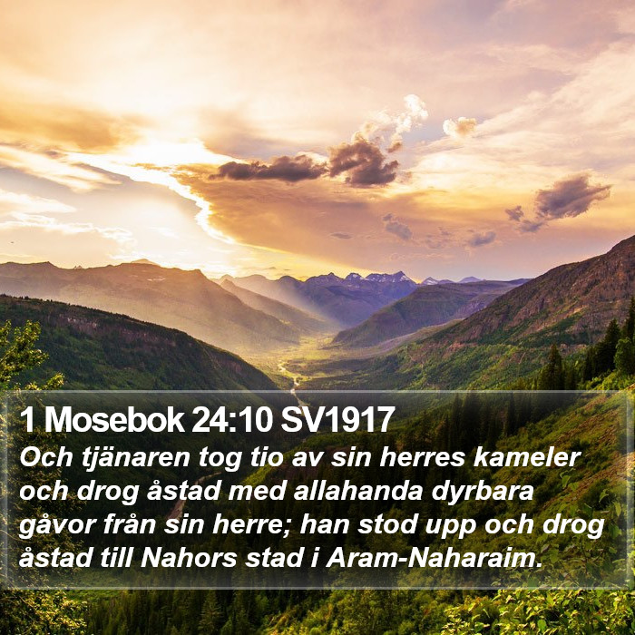 1 Mosebok 24:10 SV1917 Bible Study